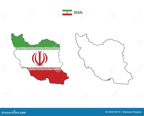 Iran Map City Vector Divided By Outline Simplicity Style Have 2