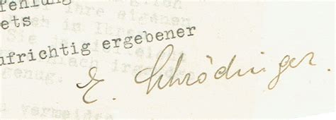 Masch Brief mit eigenh Unterschrift by Schrödinger Erwin Physiker