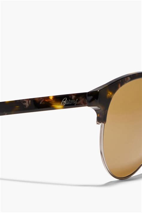 Brioni Aviator Style Tortoiseshell Acetate Sunglasses The Outnet