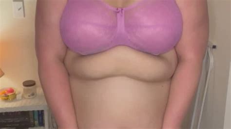 Big Belly Babe Wiggles Jiggles And Squishes Into Too Tight Leggings