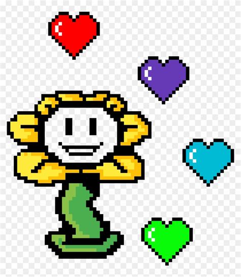 Flowey Undertale N - Flowey Pixel Art Clipart (#790130) - PikPng