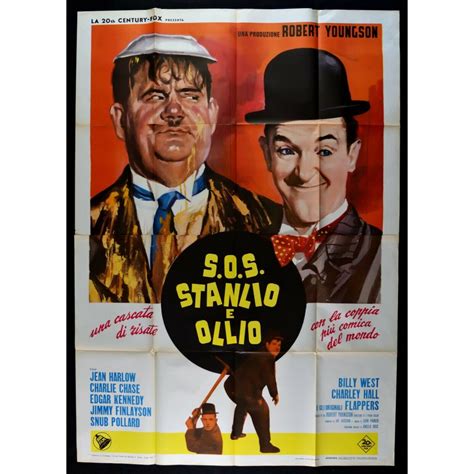 Manifesto S O S Stanlio E Ollio Stan Laurel Oliver Hardy A