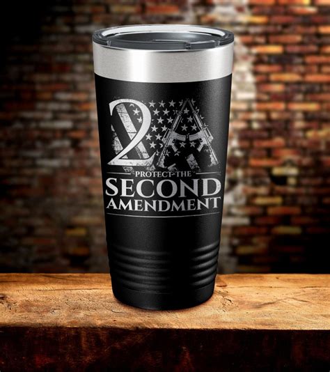 Protect The Second Amendment Laser Engraved Tumbler O Outergoods