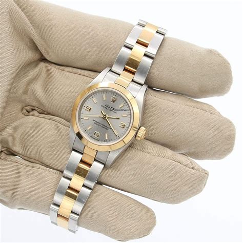 Rolex Oyster Perpetual Lady Ref Steel Gold Grey Dial For