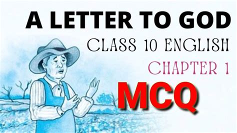 A Letter To God Class 10 Chepter 1 MCQ First Flight Book Jacboard