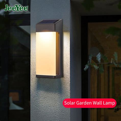 JeeYee Solar LED Outdoor Light Wall Lamp Waterproof Garden Decoration