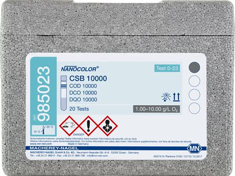 COD 10000 COD Tube Test Kits Envitech Ltd