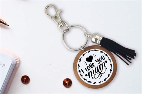 I Love You Mam Keychain Laser Cut Svg Graphic By Digitalbrightcreations