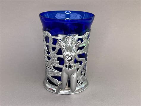 Naked Lady Beer Mugs Chrome And Glass Set Of Etsy