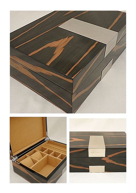 A Stunning Ebony Hardwood Luxury Jewellery Box A Gloss Finish Shows Up