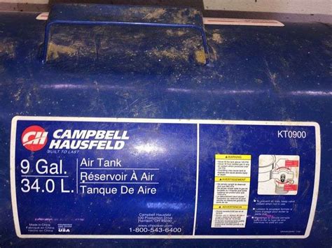 Campbell Hausfeld Gallon Air Tank Sherwood Auctions