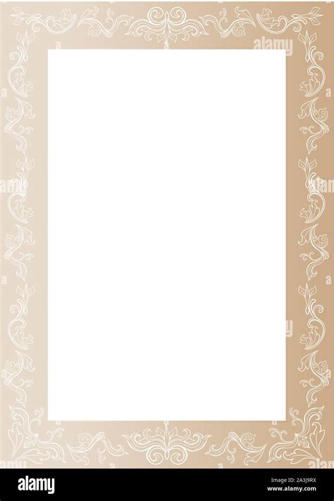 Elegant Floral Frame Vector Illustration Artistic Vertical Ornate