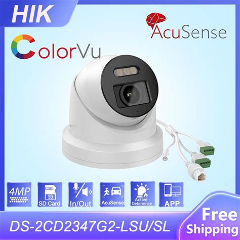 Hik Mp Colorvu Ip Camera Ds Cd G Lsu Sl Acusense Strobe Light And