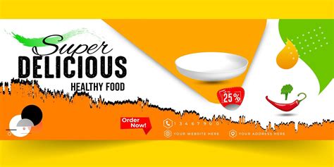 social media food banner food template  restaurant web banner