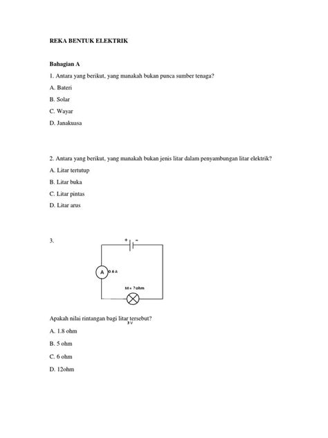 Latihan Rbt Tingkatan 2 Elektrik Tingkatan 2 Litar Elektrik Rbt Sumber Pengajaran Hadapi Mereka