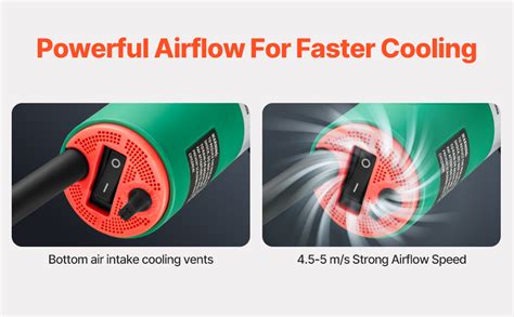 Hot Air Plastic Welder 1600W PVC TPO Vinyl Heat Gun Torch 11 Accessories VEVOR US