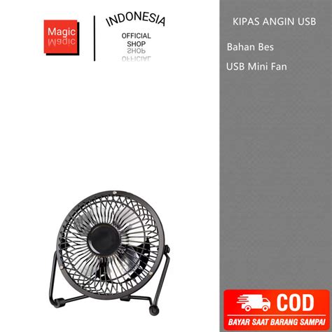 Kipas Angin Usb Bahan Besi Usb Mini Fan Lazada Indonesia