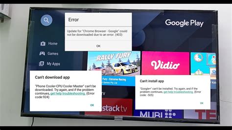 How To Fix All Google Play Store Errors In Smart Tv Android Tv Youtube