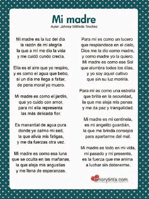 Poema Para El Dia De La Madre PDF Mother Poems Mom Poems Mom Quotes