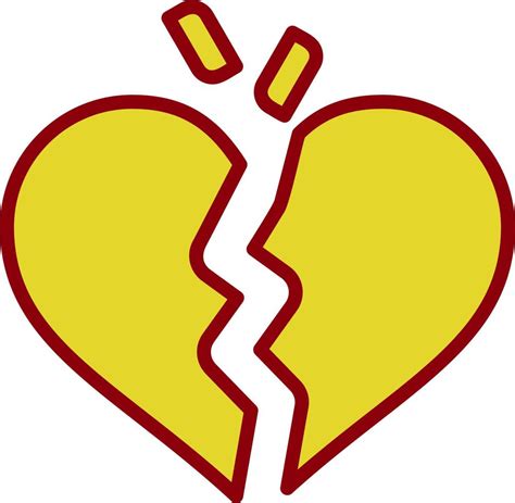 Broken Heart Vector Icon Design 15868746 Vector Art At Vecteezy