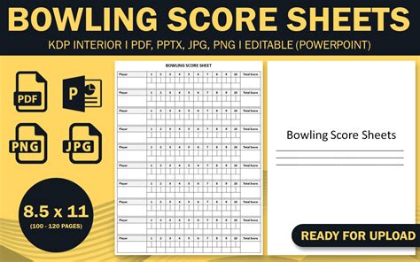 Bowling Score Sheets Graphic By Ladamgraphics · Creative Fabrica