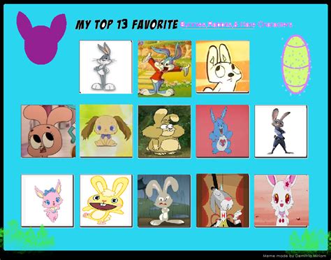 Rabbit Cartoon Characters Names My Top Ten Favorite Animated Rabbits