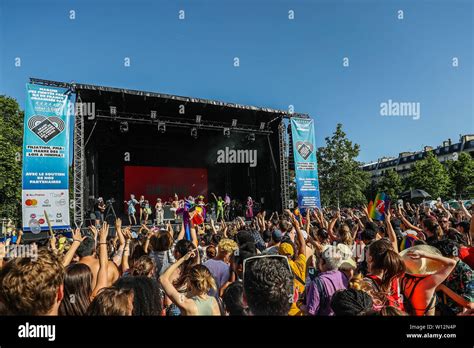 Paris France 29th June 2019 A Massive Crowd Of People March In A Gay Pride Parade On June 29