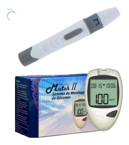 Kit Aparelho De Medir Glicose Ok Meter Lancetador Novo Frete Gr Tis