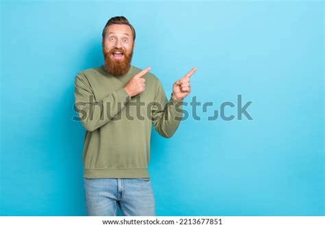 Portrait Impressed Guy Ginger Hairdo Wear Stock Photo