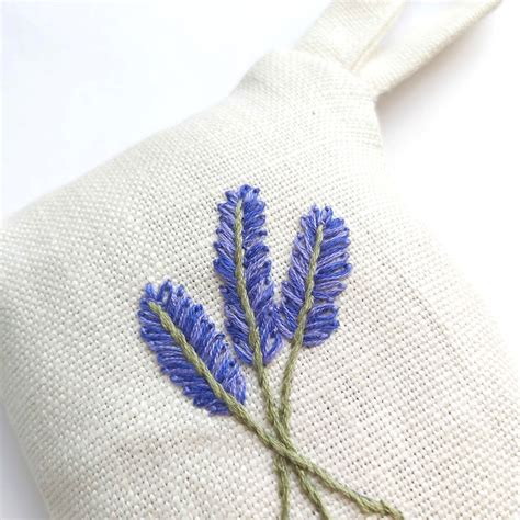 Lavender Embroidered Lavender Bag Fine Cell Work