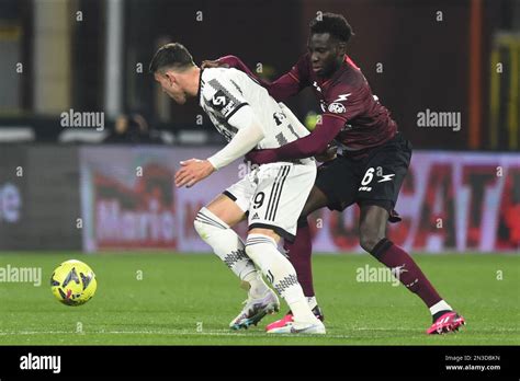 February Salerno Italy Dusan Vlahovic Of Juventus Fc