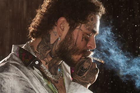 Post Malone Smoking Wallpapers Wallpaper Cave