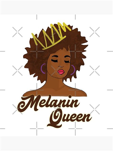 Melanin Afro Queen With Crown Drawing Photographic Print For Sale By