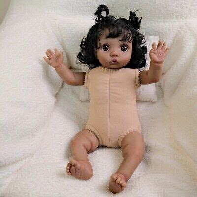 Peeka Nude Reborn Doll Soft Cloth Body Lifelike Rooted Hair Cuddly