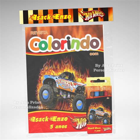 Kit Colorir Hot Whells Brindes Elo Produtos Especiais