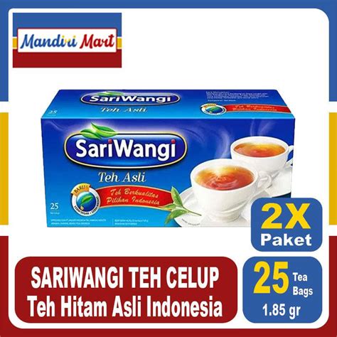 Jual Sariwangi Teh Celup Hitam Asli Indonesia Kemasan 1 85gr 25 Tea