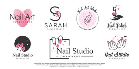 Nail art logo vector free download