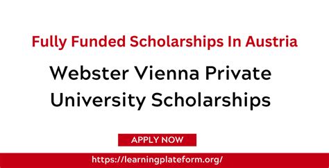 Webster Vienna Private University Scholarships 2024