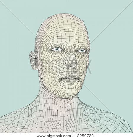 Head Person 3d Grid Vector Photo Free Trial Bigstock