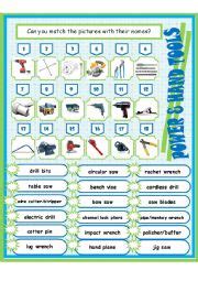 Power Tools Identification Worksheet