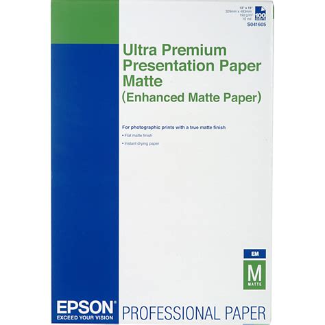 Epson Ultra Premium Presentation Paper Matte S B H Photo