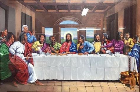 African American Last Supper Painting Painting Watercolor