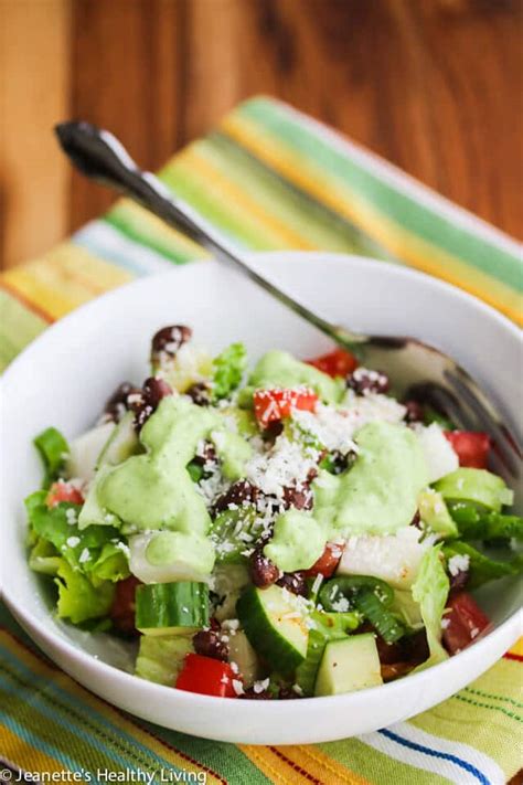 Mexican Chopped Salad With Cilantro Lime Yogurt Avocado Dressing Recipe