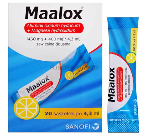 MAALOX 460 400 Mg 4 3 Ml 20 Saszetek Zaufane Apteki Pl