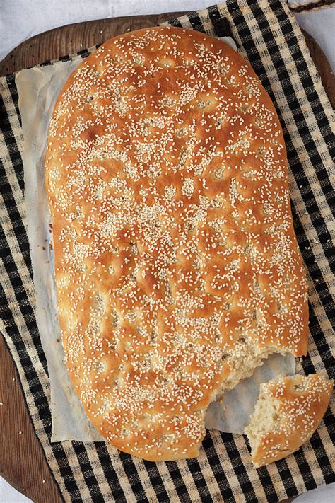 Unleavened Bread With Sesame Seeds, Broken Photograph by ...