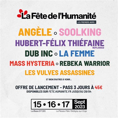 La Fête de l Huma 2023 en Essonne Angèle Soolking La Femme voici