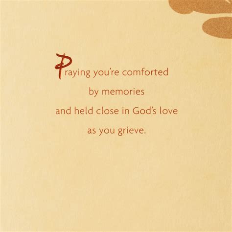 Comforted By Memories Religious Sympathy Card For Loss Of Mother