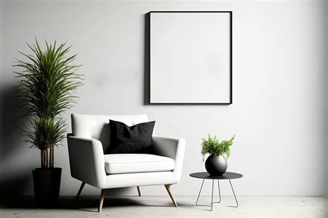 Premium AI Image | Modern minimalist background wall mockup