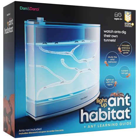 Light-up Ant Habitat for Kids – LED Ant Farm for Live Ants (not ...
