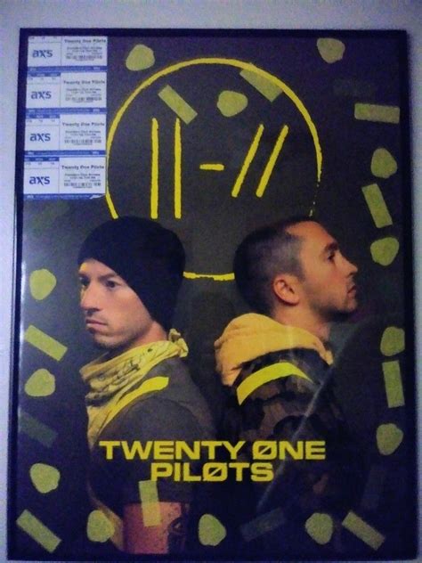 Poster In A Frame With Our Tickets And Confetti Twenty One Pilots